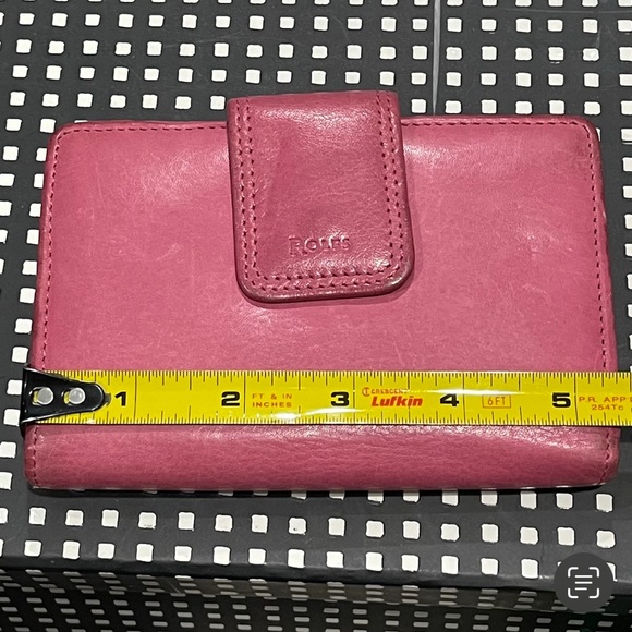Vintage Rolfs genuine leather wallet Barbie pink - Picture 8 of 11